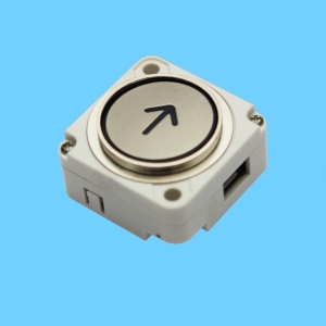 呼梯按钮MTD30134×34(Φ35)不锈钢装饰框不锈钢字片轻触式微动开关按钮发红光也可定制颜色